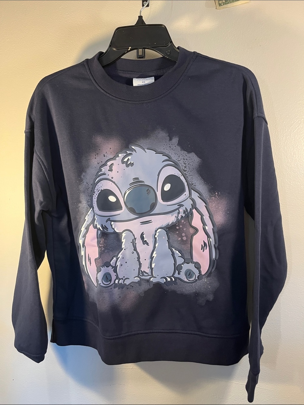 Primark Navy Sweatshirt with Pastel Bunny Character